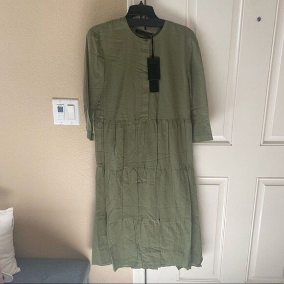 Jenni Kayne James Cotton Linen Midi Tiered Dress - Picture 3 of 7